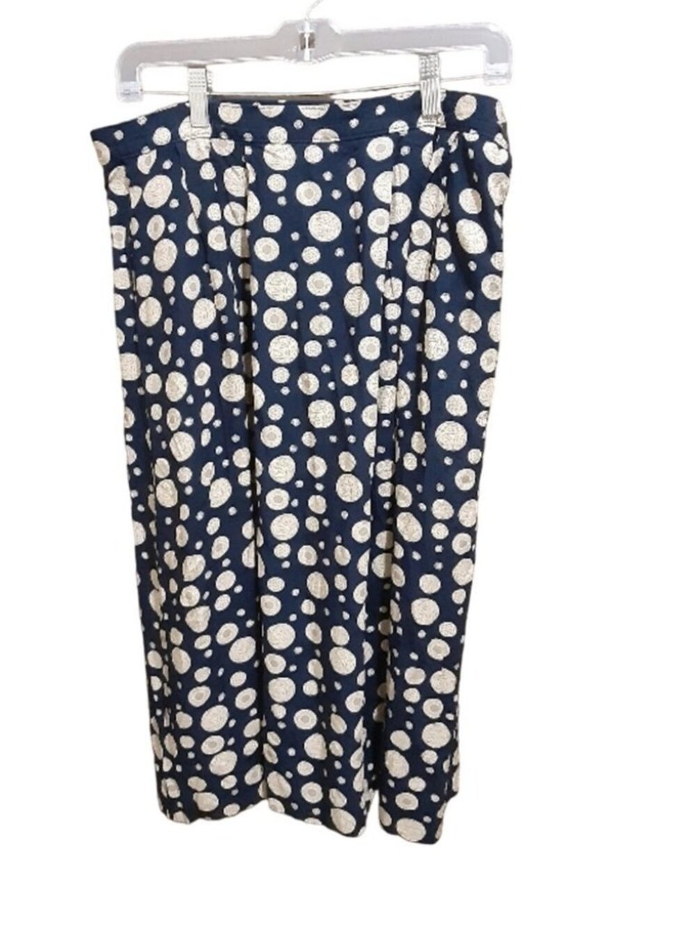 Women's Mid Length Boho Black With Circle Print Skirt